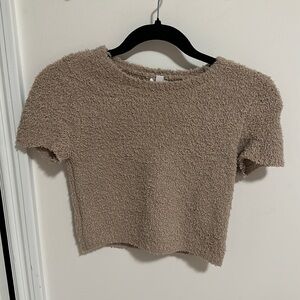 Garage Fluffy Teddy bear crop top